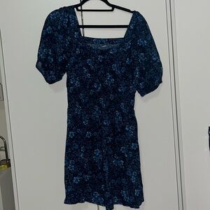 Blue floral dress